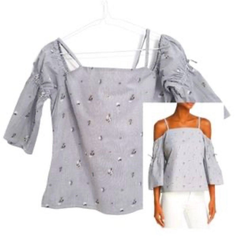 COOPER & ELLA Flower Print Strappy Top size XS
